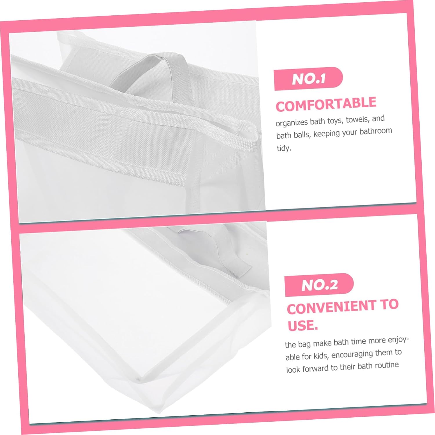 Cabilock Portable Mesh Bath Toy Organizer with Pockets