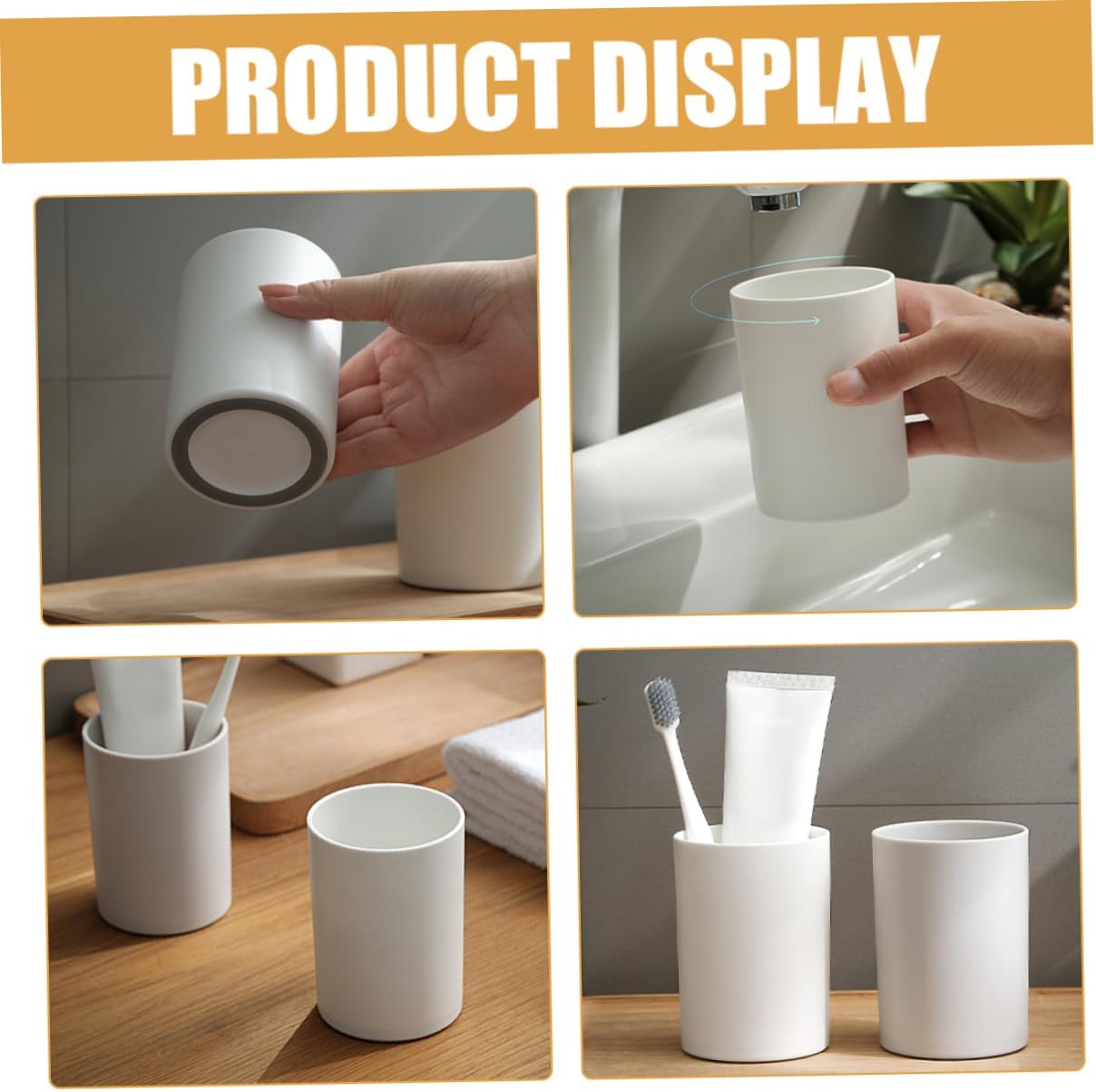 Luxshiny Reusable Toothpaste Cups 2pcs