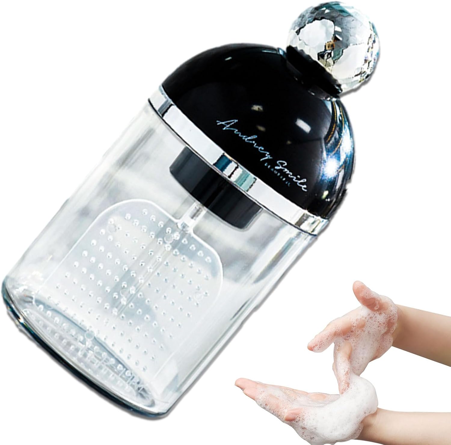 Touchless Dish Soap Dispenser with Foaming Waterproof Durable Black