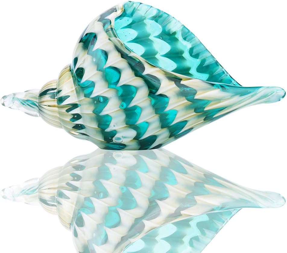 QF Handmade Glass Seashell Decor Art