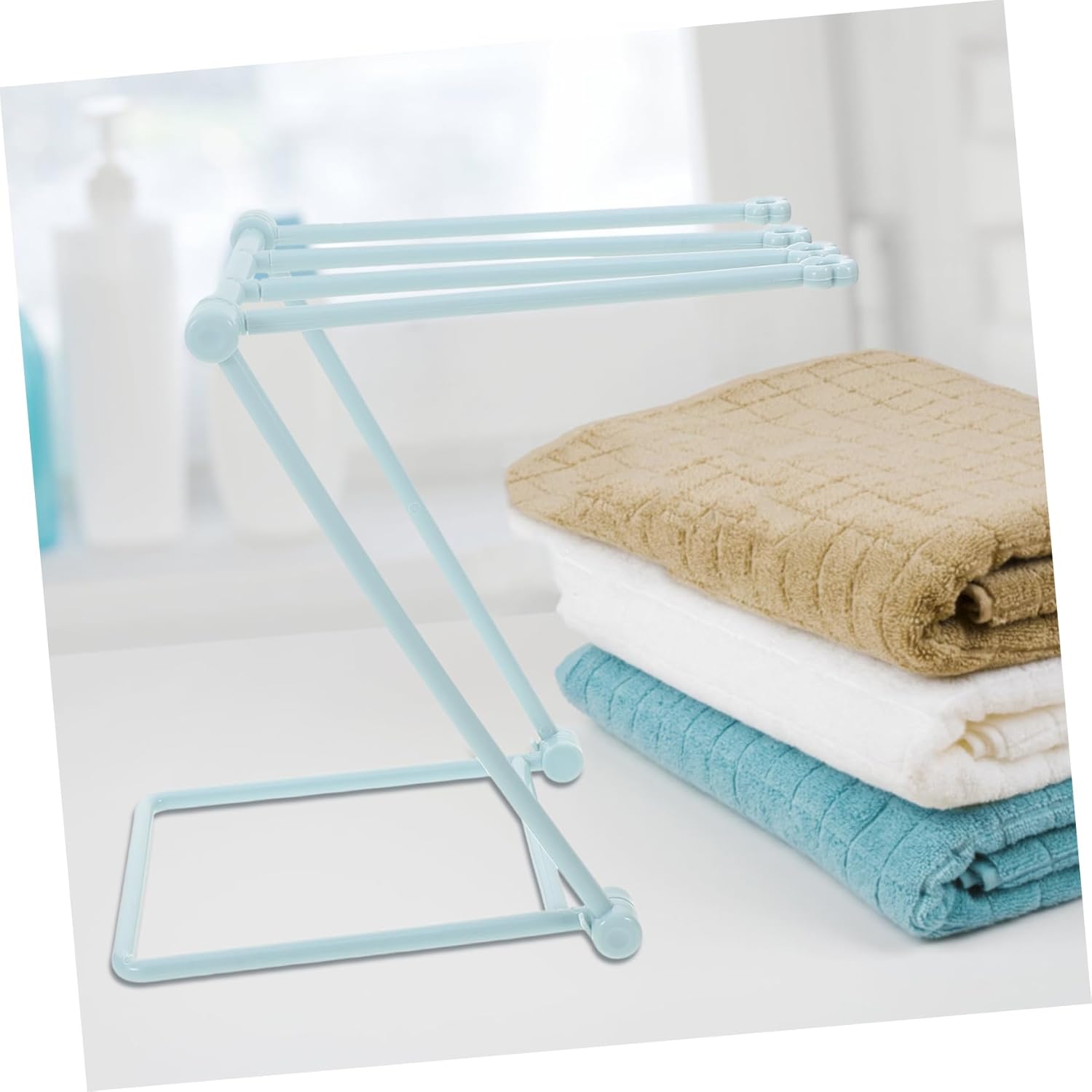 SOLUSTRE Foldable Towel Holder Rack for Kitchen Bathroom