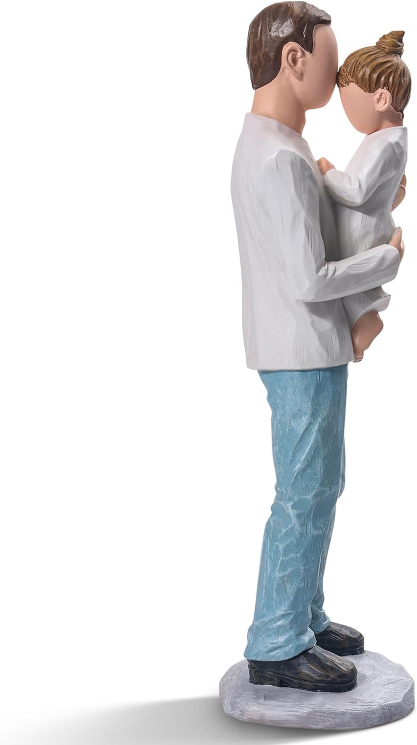 Yuideary Father and Daughter Sculpted Figurines