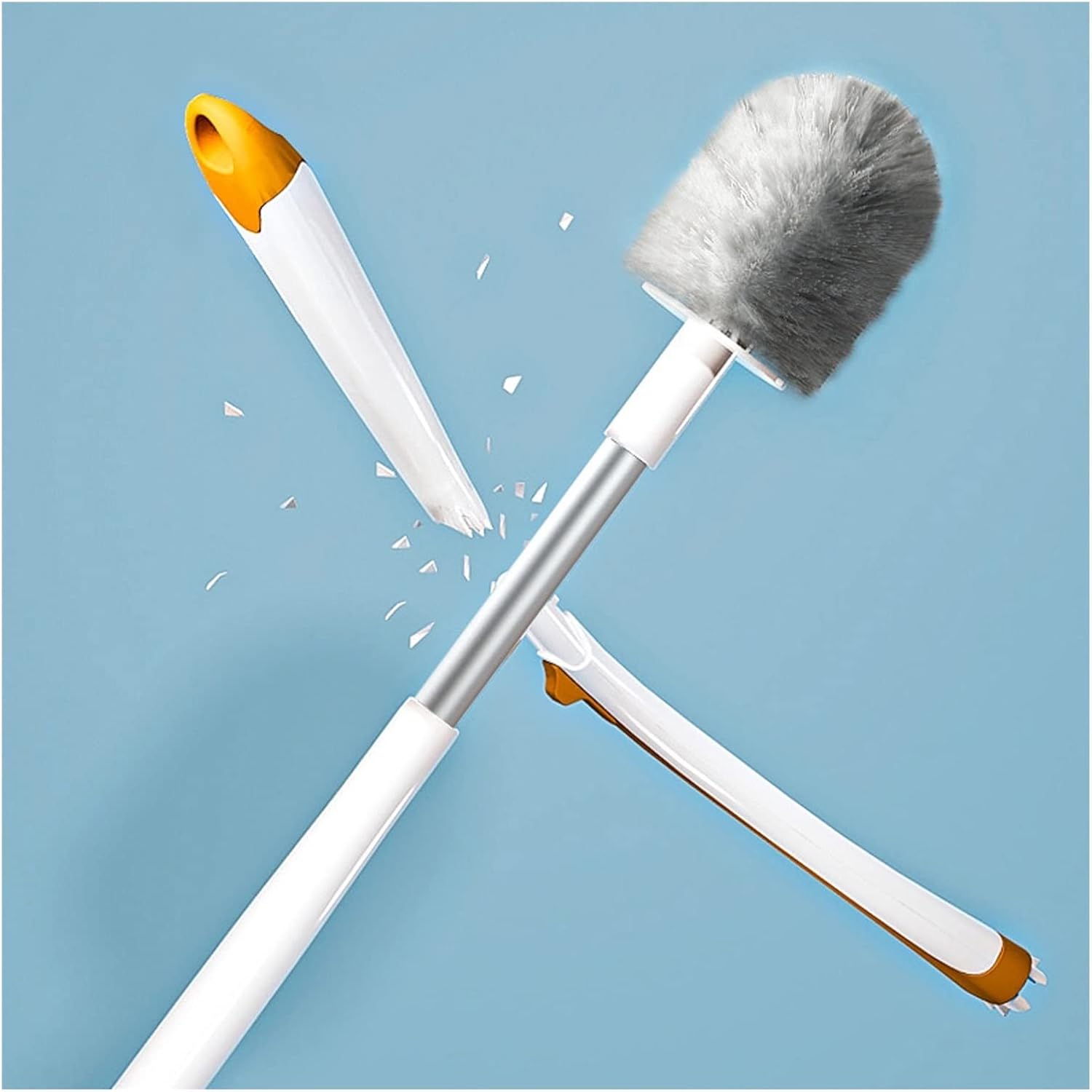 TOMYEUS Non-Slip Toilet Brush with Long Handle