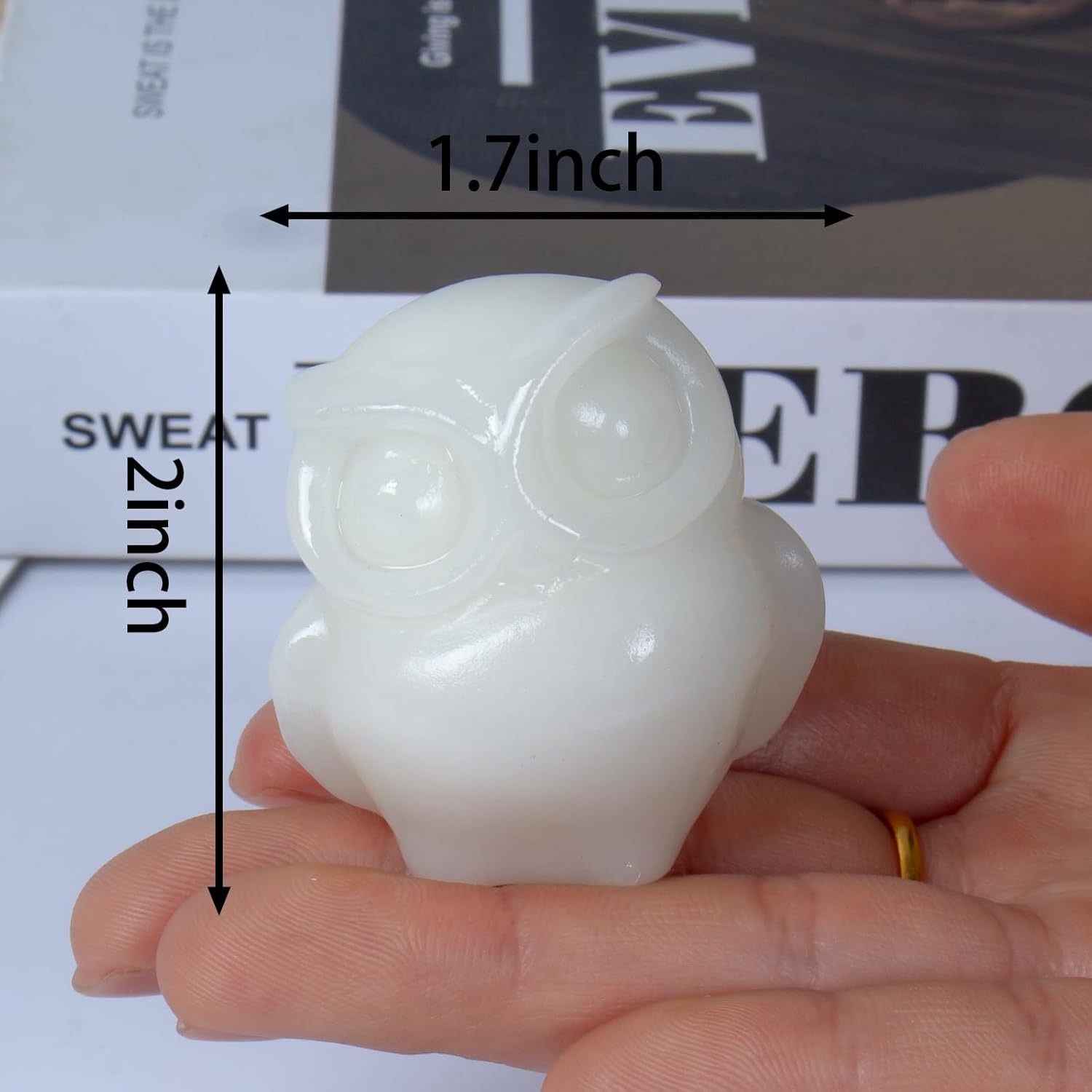 2 Inch Handcrafted Owl Crystal Figurine