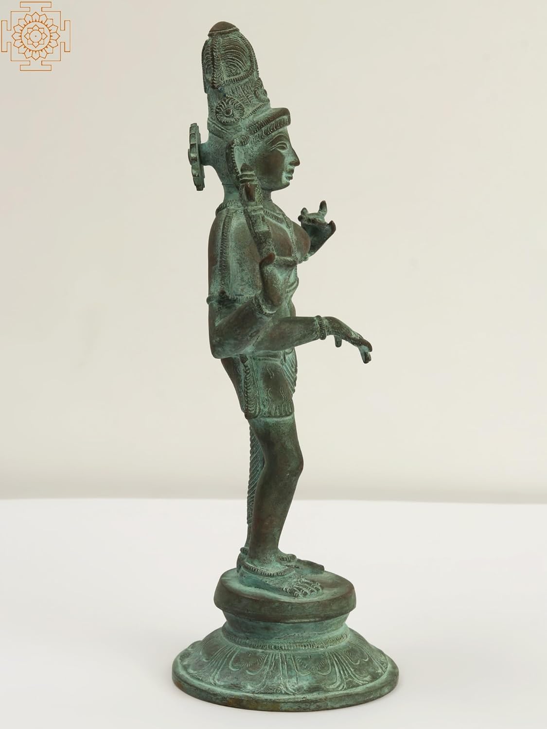 Brass Ardhanarishvara Statue 11 Inch Divine Unity