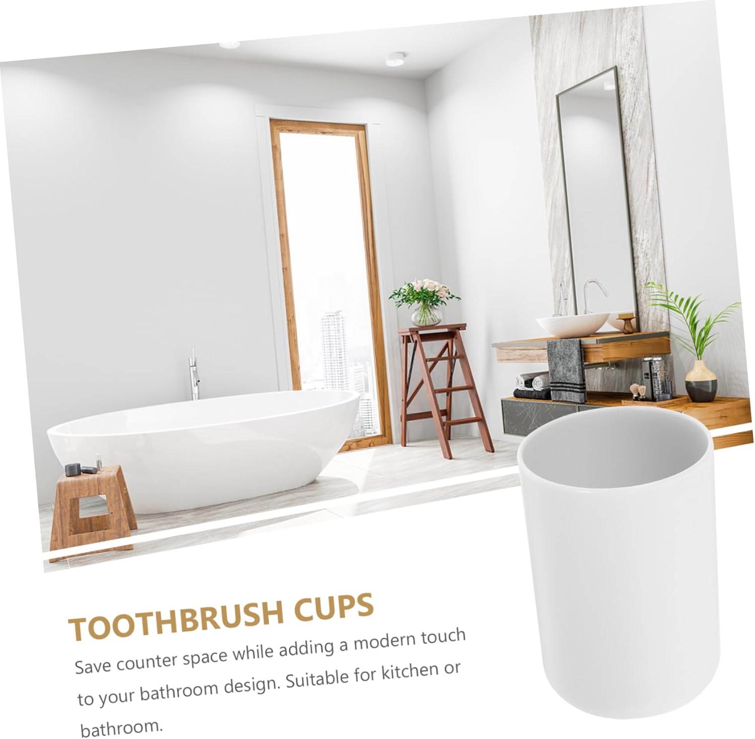 Luxshiny 2pcs Reusable Tooth Rinsing Tumblers 1