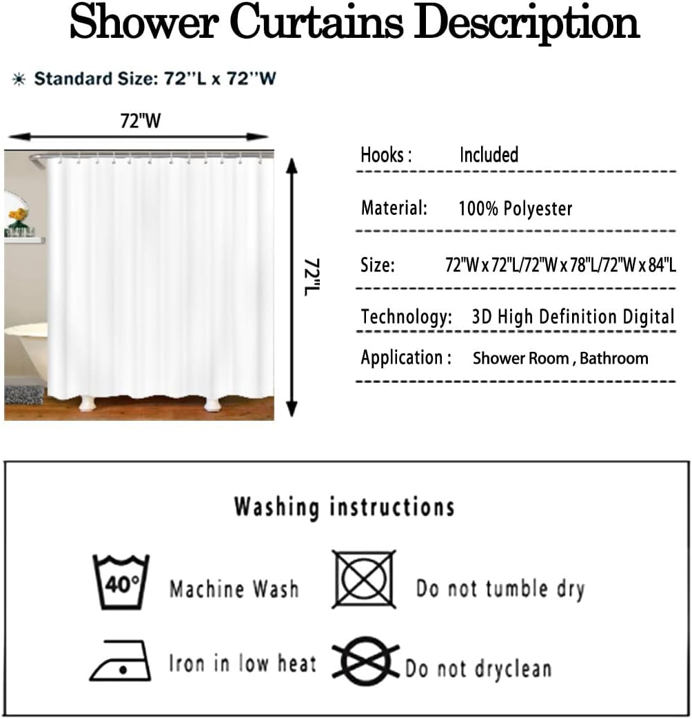 Feelyou Cheer Bath Curtain Set 72x72 Kids Friendly