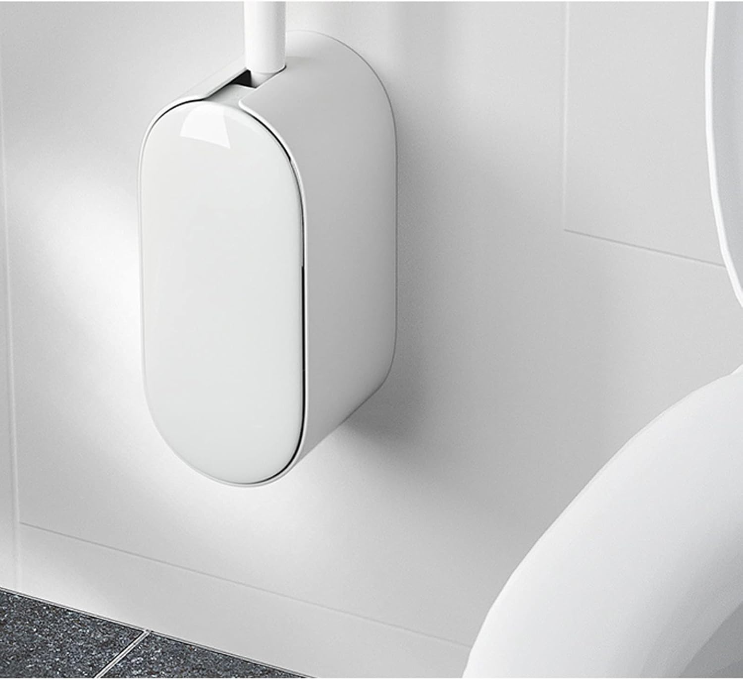 TOMYEUS Toilet Brush with Wall-Mounted Base 1