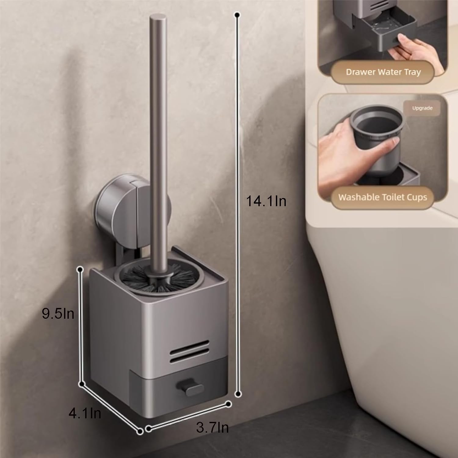 BREIS Toilet Brush Holder Set 2 Pack