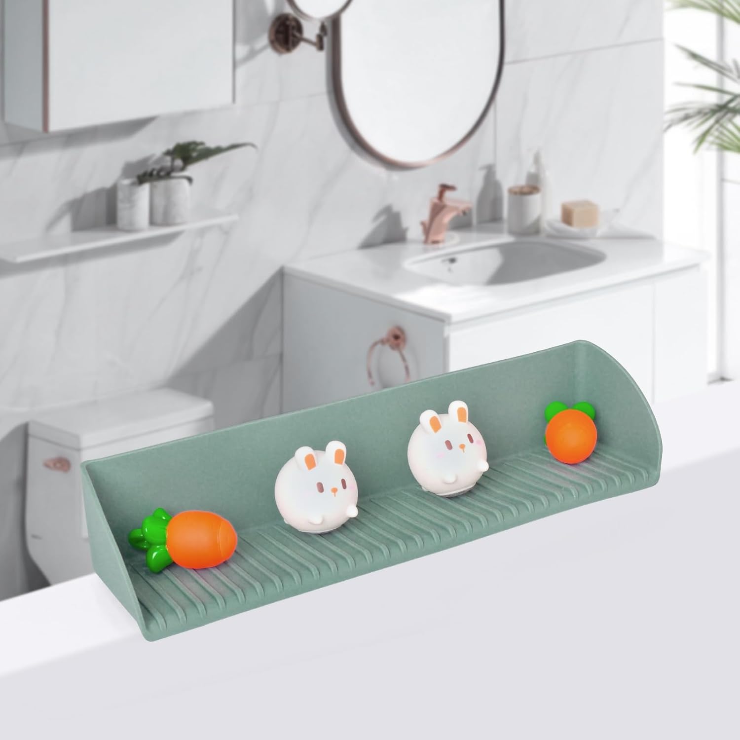 Silicone Splash Guard for Bathtub with 4 Suction Cups