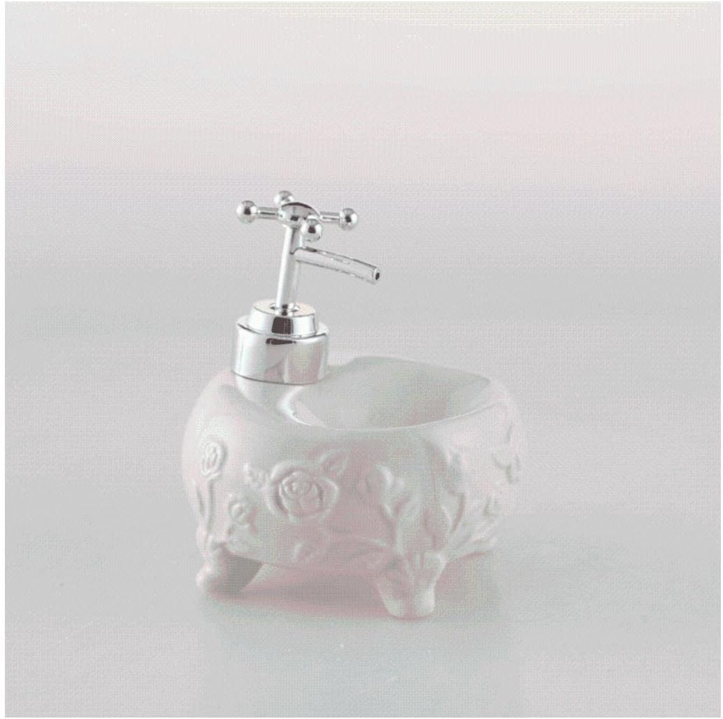 Cute Ceramic Soap Dispenser for Kids Bathroom Pink