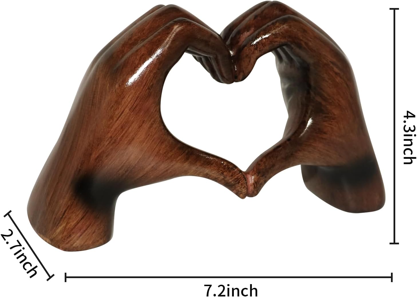 Heart Hands Sculpture Decor for Living Room Office Bedroom