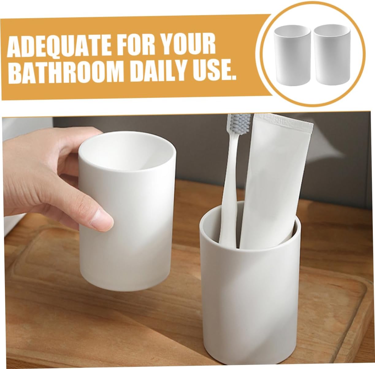 Luxshiny Reusable Toothpaste Cups 2pcs