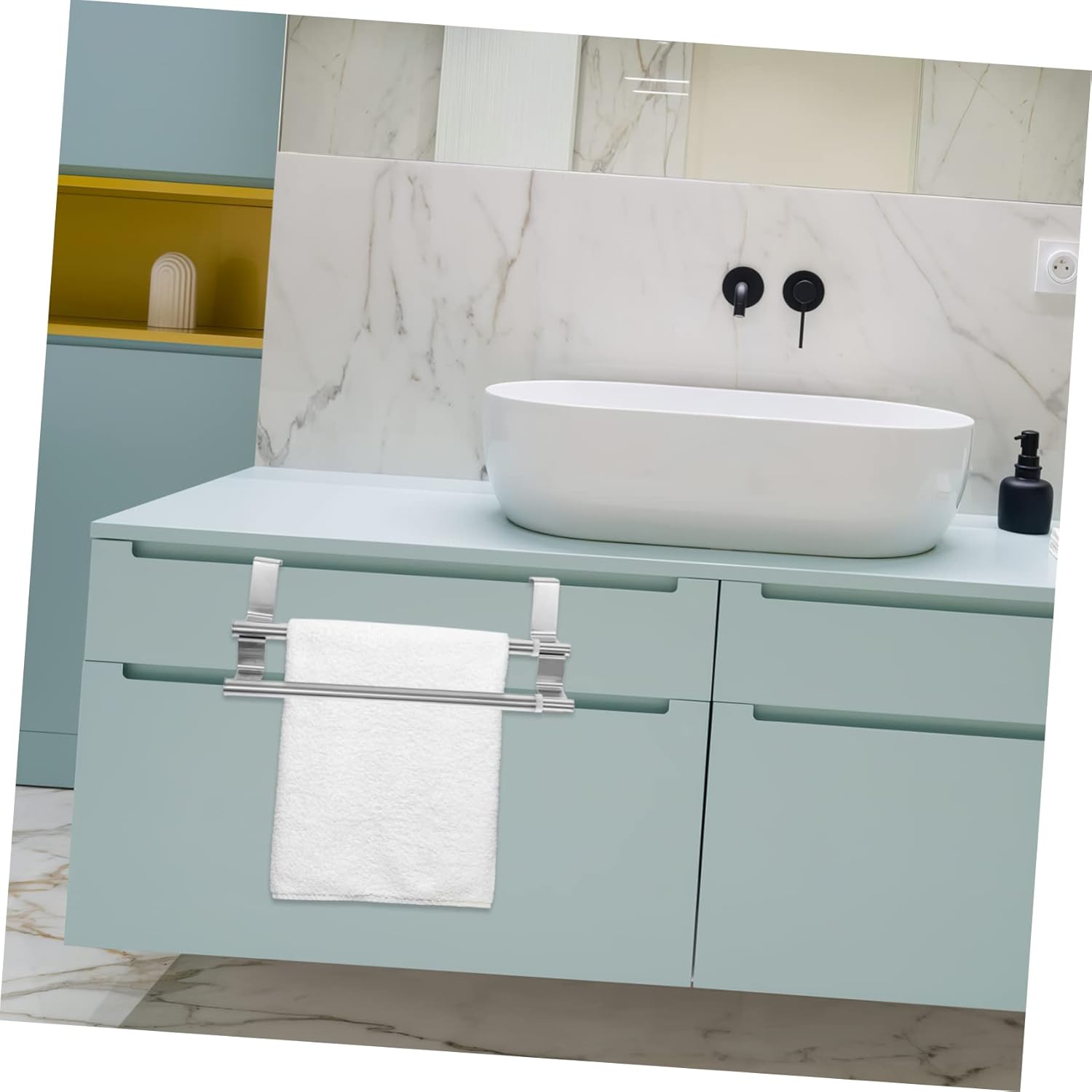 Adjustable Towel Rack for Bathroom with Dual Rod Design