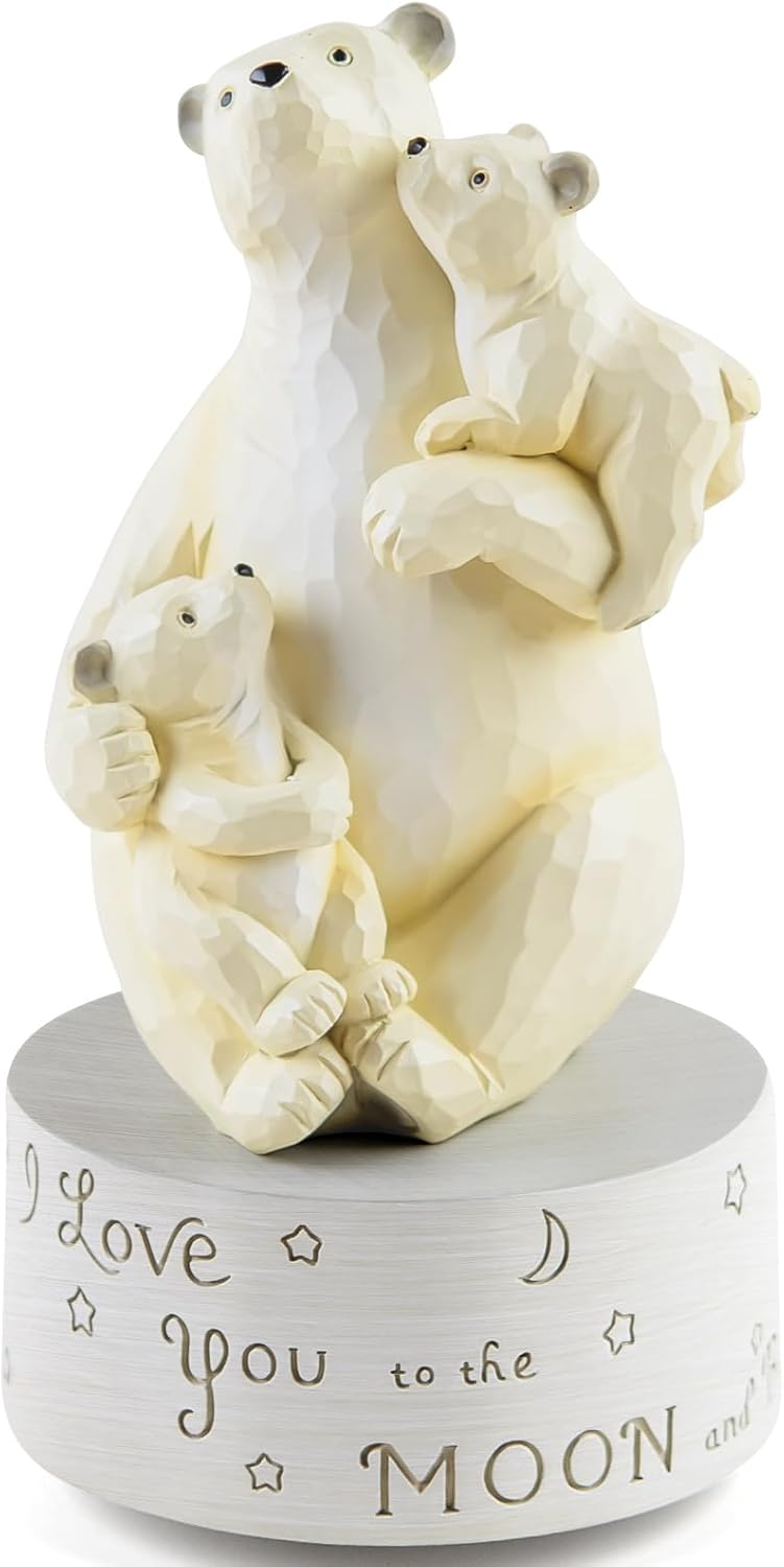 AIDLNS Polar Bear Family Music Box Figurine Gift