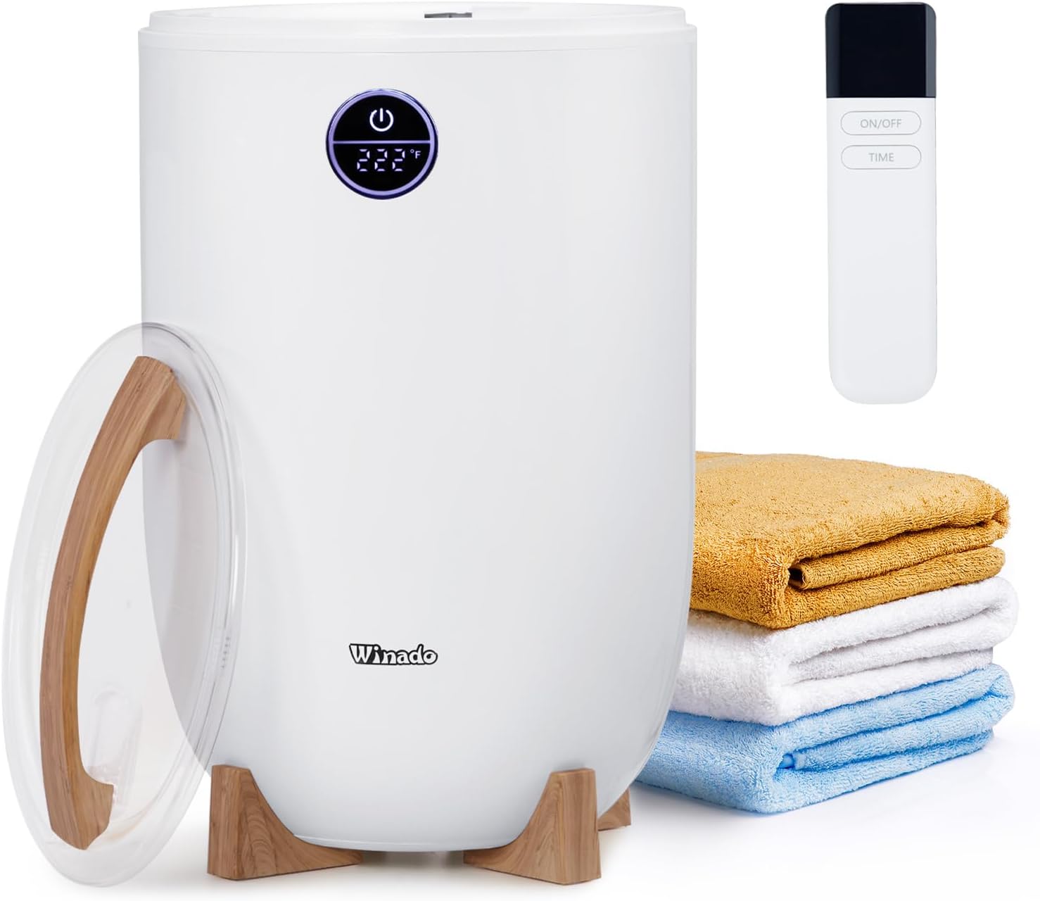 Winado Towel Warmer Bucket with Remote Control and Fragrance Holder