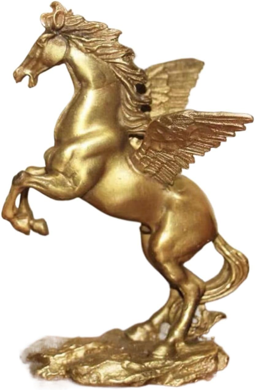 Ecqizer Wealth Figurine Lucky Horse Feng Shui Decor