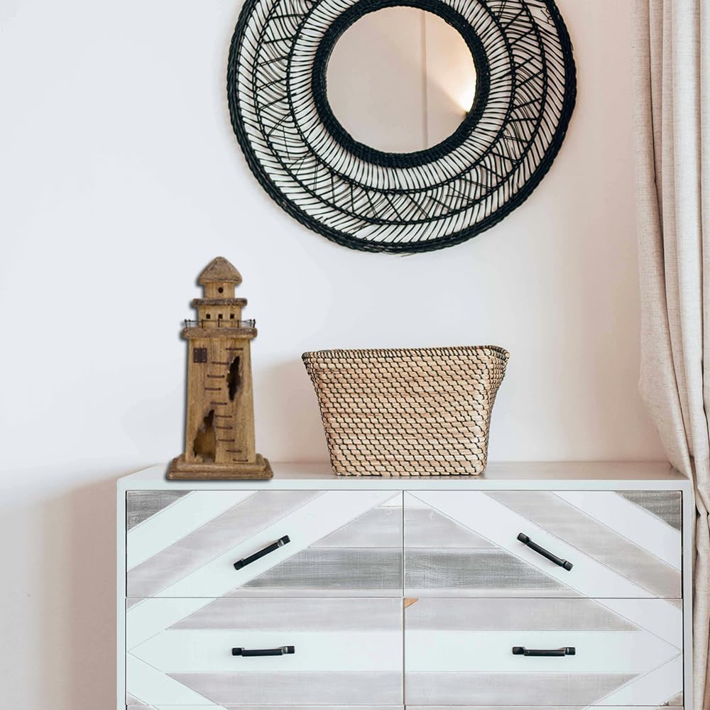 Veclotch Rustic Wooden Lighthouse Decor
