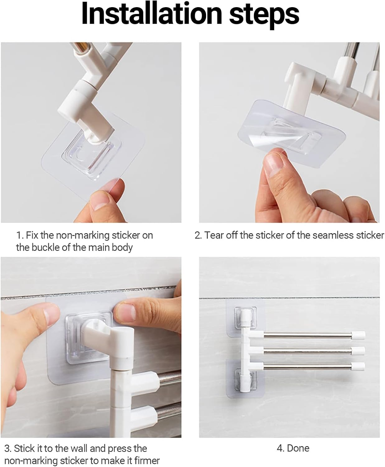 Bluelans 12 Stainless Steel Towel Bar with Rotatable Design
