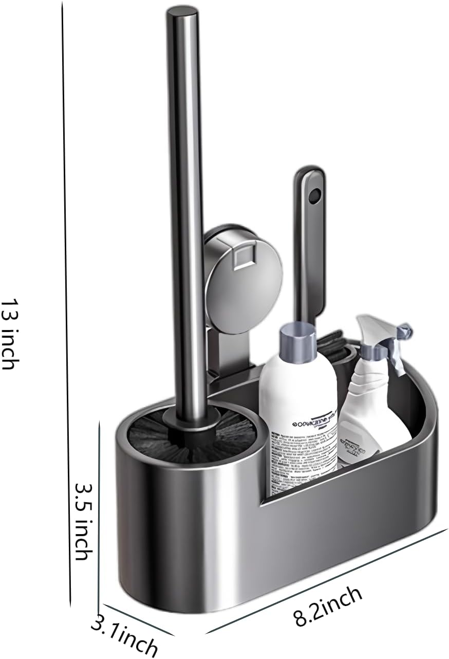 GHYFFF 2 in 1 Toilet Brush and Holder Set