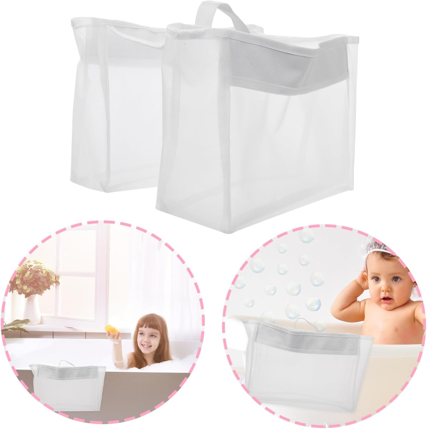 UTHCLO Portable Mesh Bath Toy Organizer