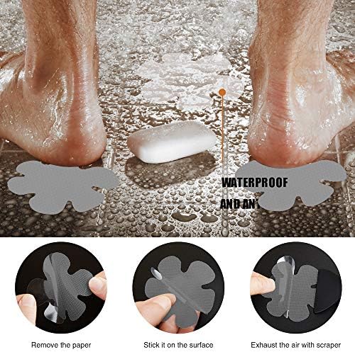 Secopad Bathtub Stickers Non-Slip 24PCS Gray Set