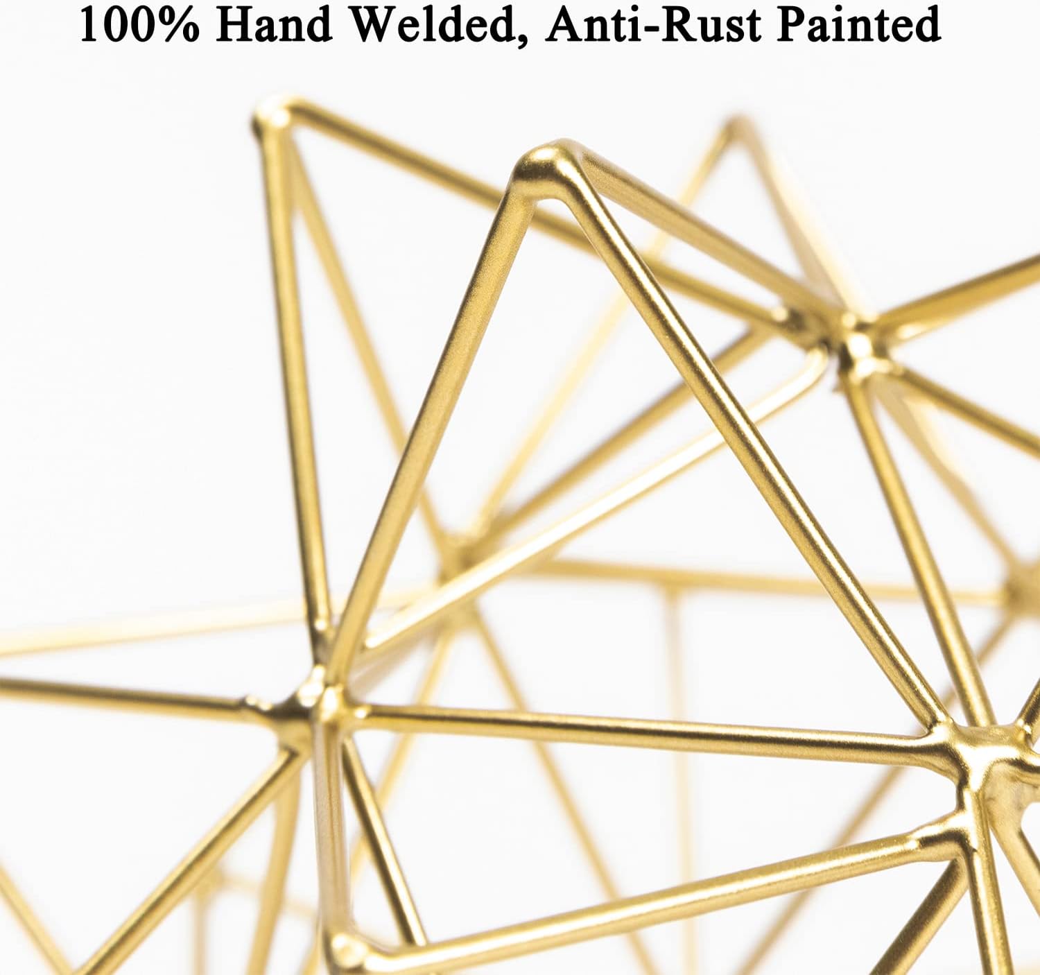YiLifebes Metal Geometric Table Decor Sculpture Gold Finish
