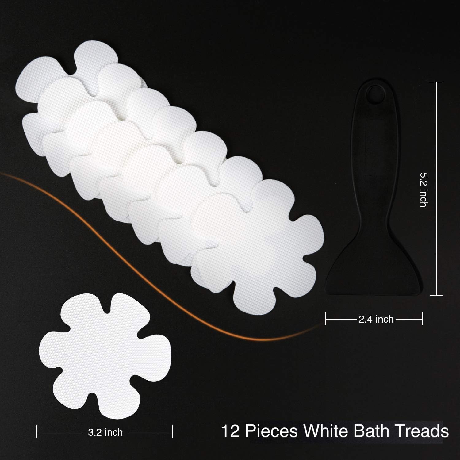 Non-Slip Bathtub Stickers with Silicone Scraper