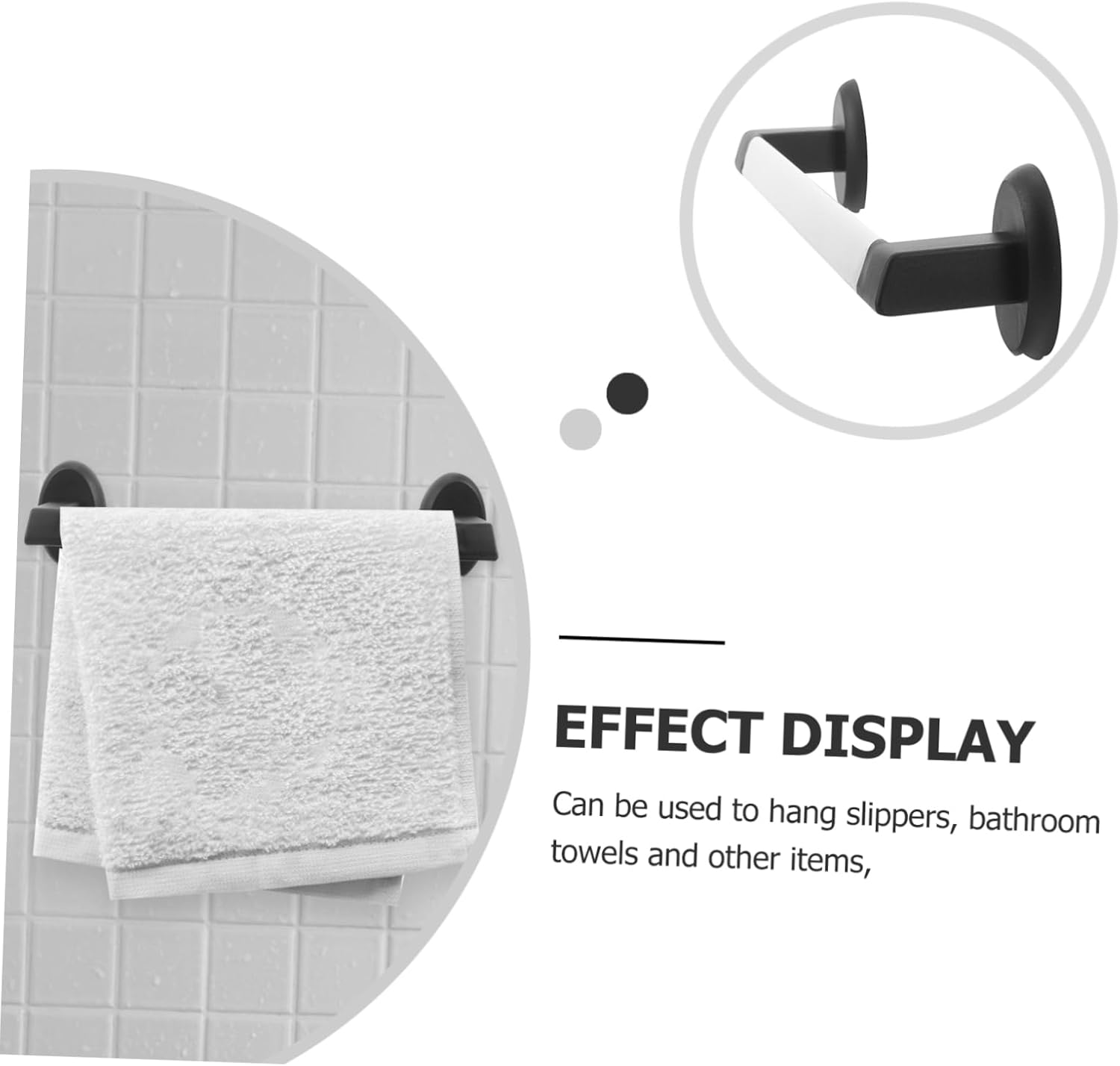 GLEAVI Wall Mounted Towel Rack Slippers Holder Organizer