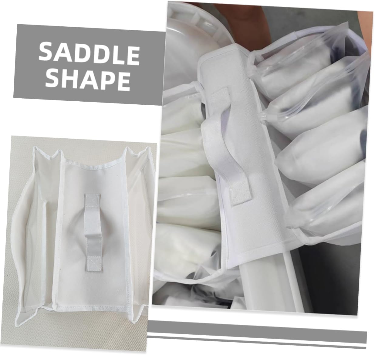 VOSAREA Saddle Shape Bath Storage Organizer Mesh Bag