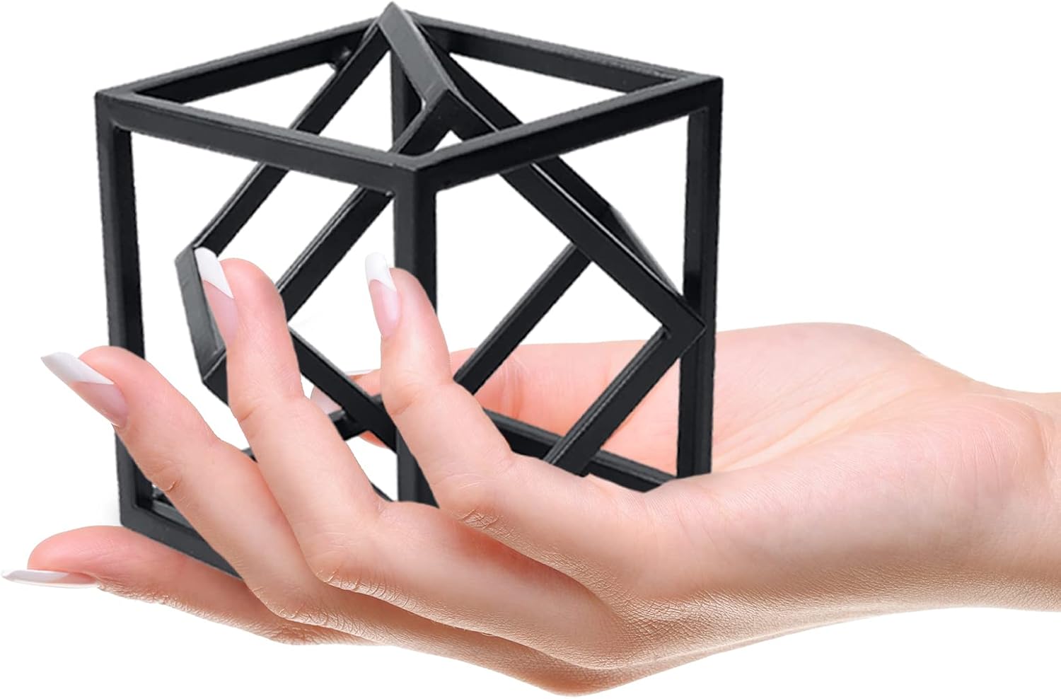 DreamsEden Brass Cube Sculpture Modern Decor Accent
