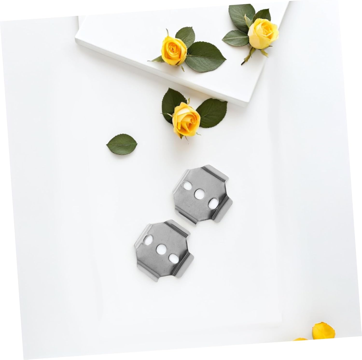 SOLUSTRE 2Pcs Towel Rack Replacement Parts Stylish Bracket with Base Pads and Clips