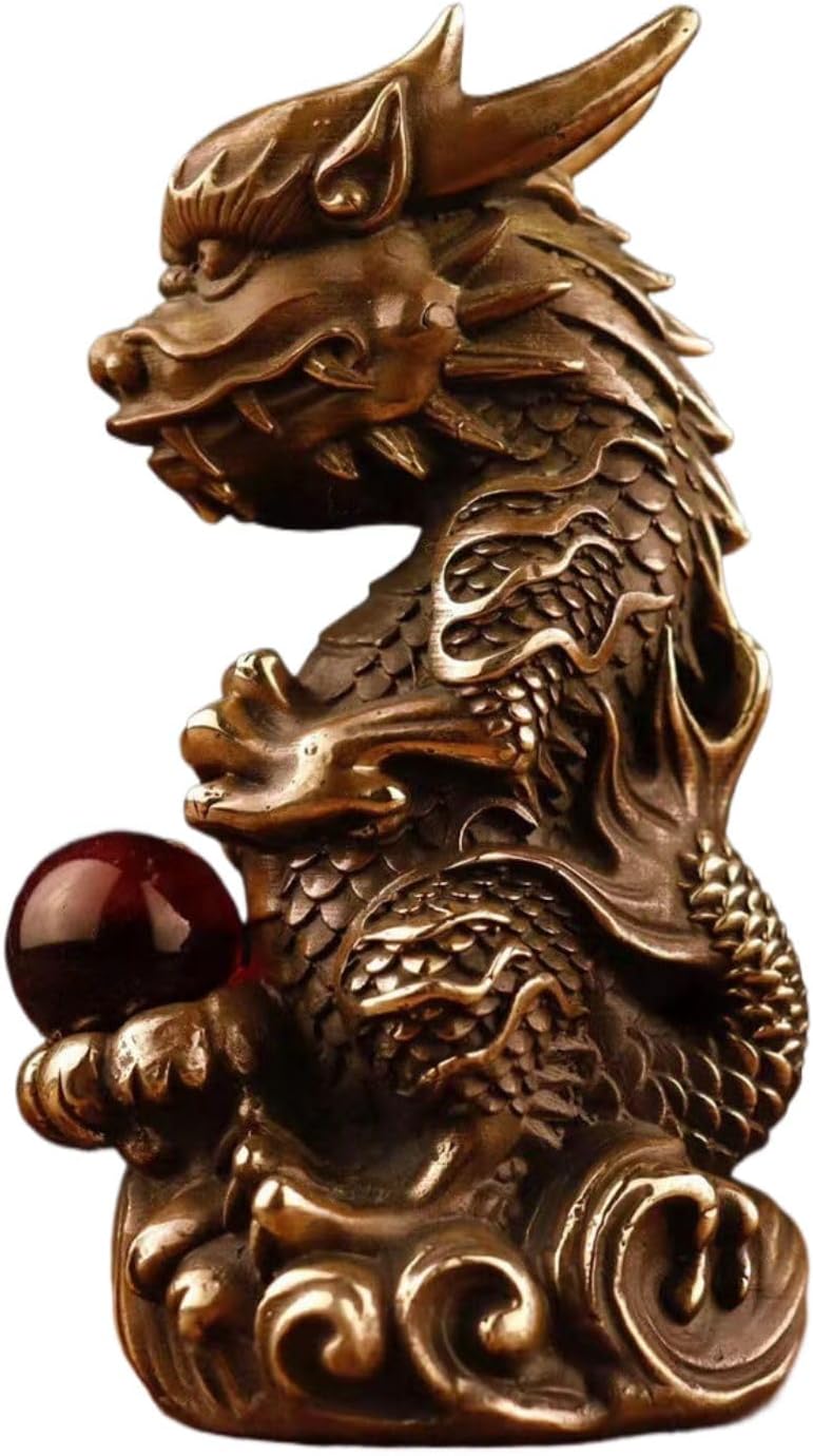 Ecqizer Wealth Figurine Feng Shui Decor for Home Office