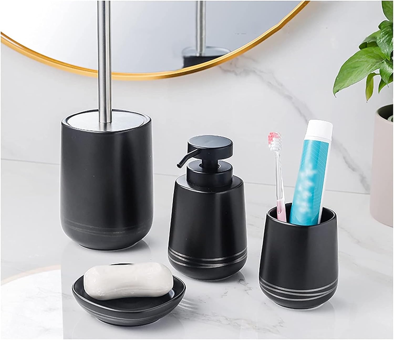 OXOAMP 4-Piece Pump Soap Dispenser Set 1