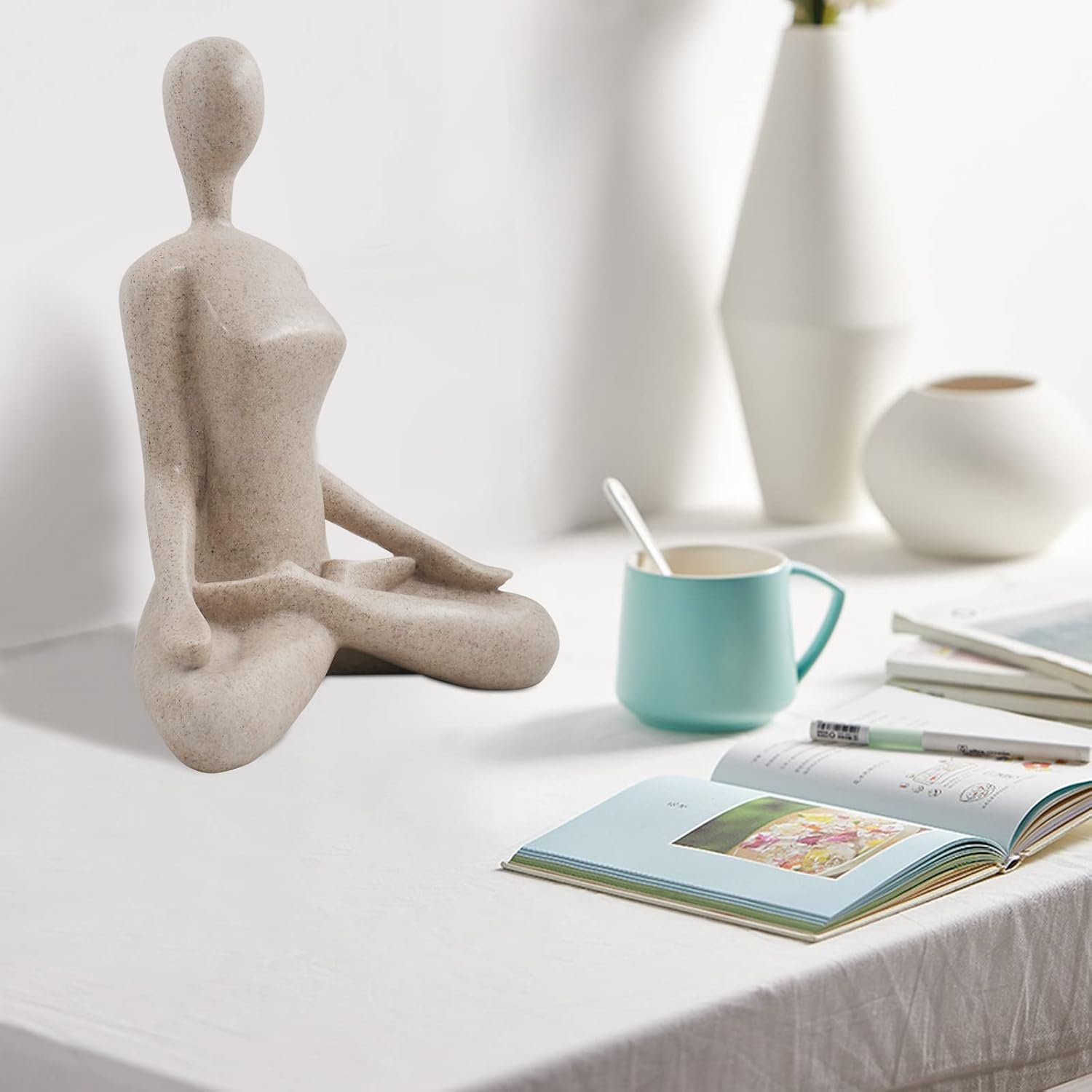 SIMONS SHOP Yoga Sculpture Desk Decor Figurine