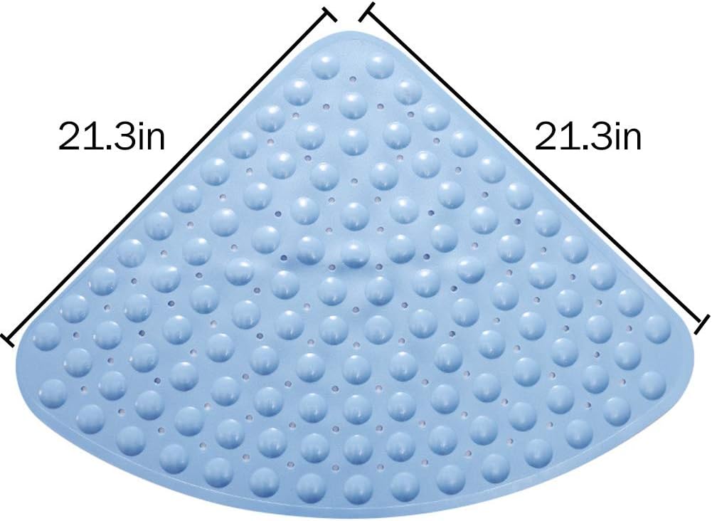 Eanpet Non-Slip Bath Mat - Grey Triangle 21x21 Inch