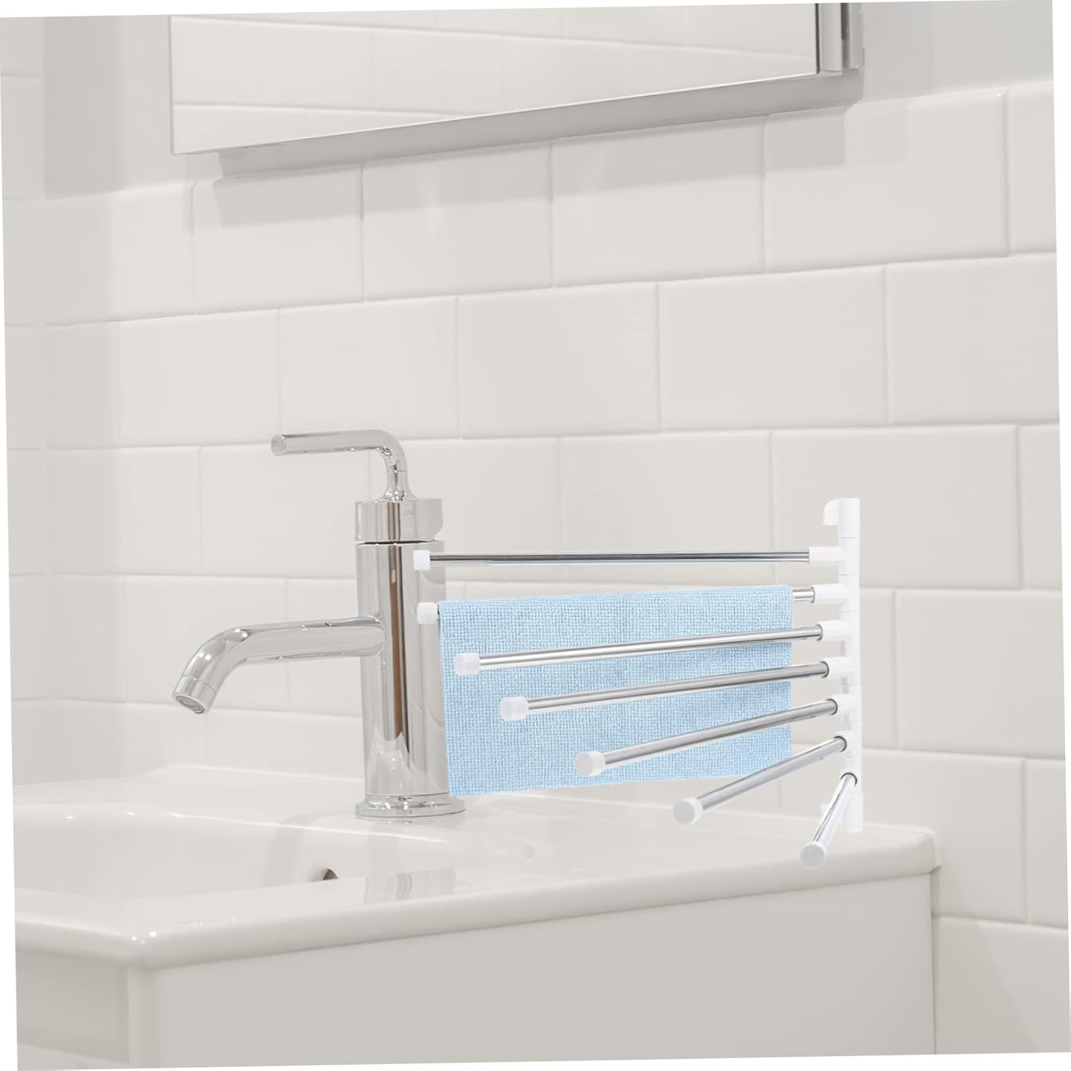 NUOBESTY 1Set Rotatory Towel Rack Stainless Steel