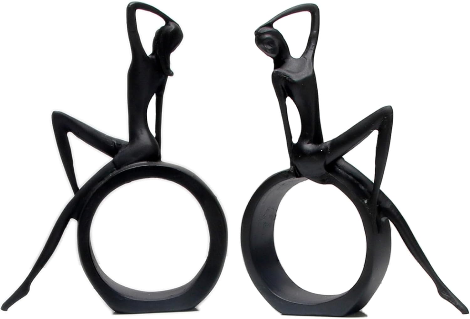 Modern Abstract Art Bookshelf Decor - Black Girl Statue Figurines 1
