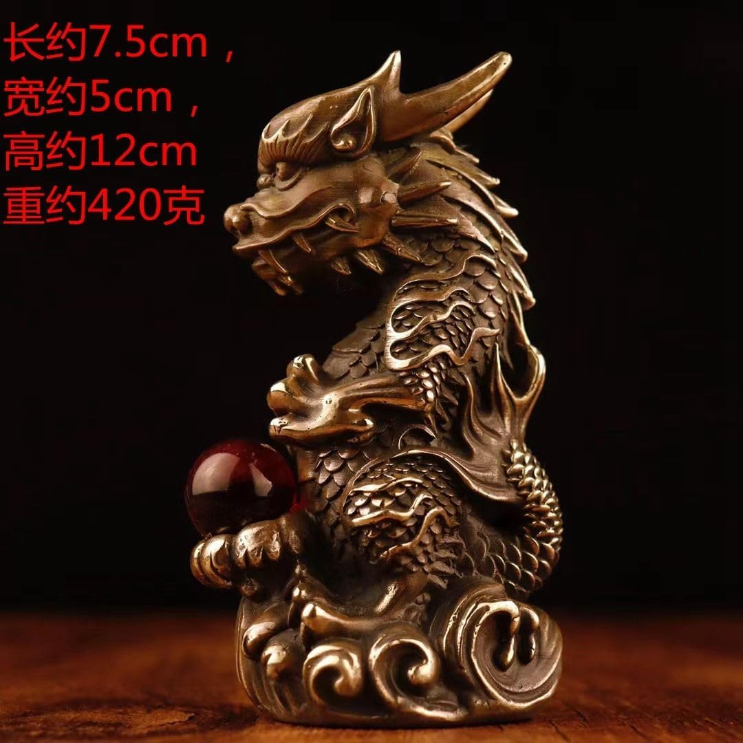 Ecqizer Wealth Figurine Feng Shui Decor for Home Office