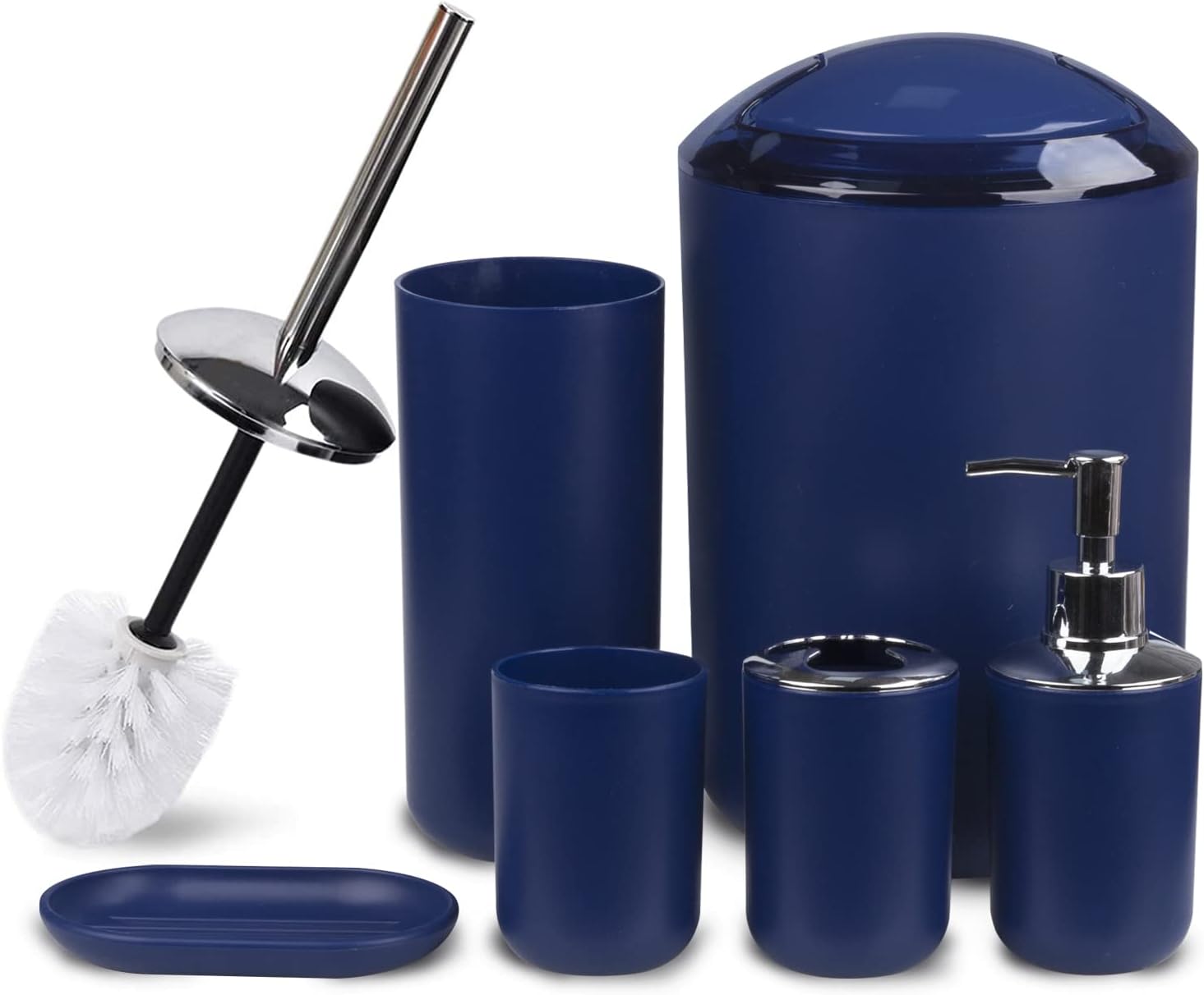 CERBIOR 6-Piece Bathroom Accessory Set in Royal Blue