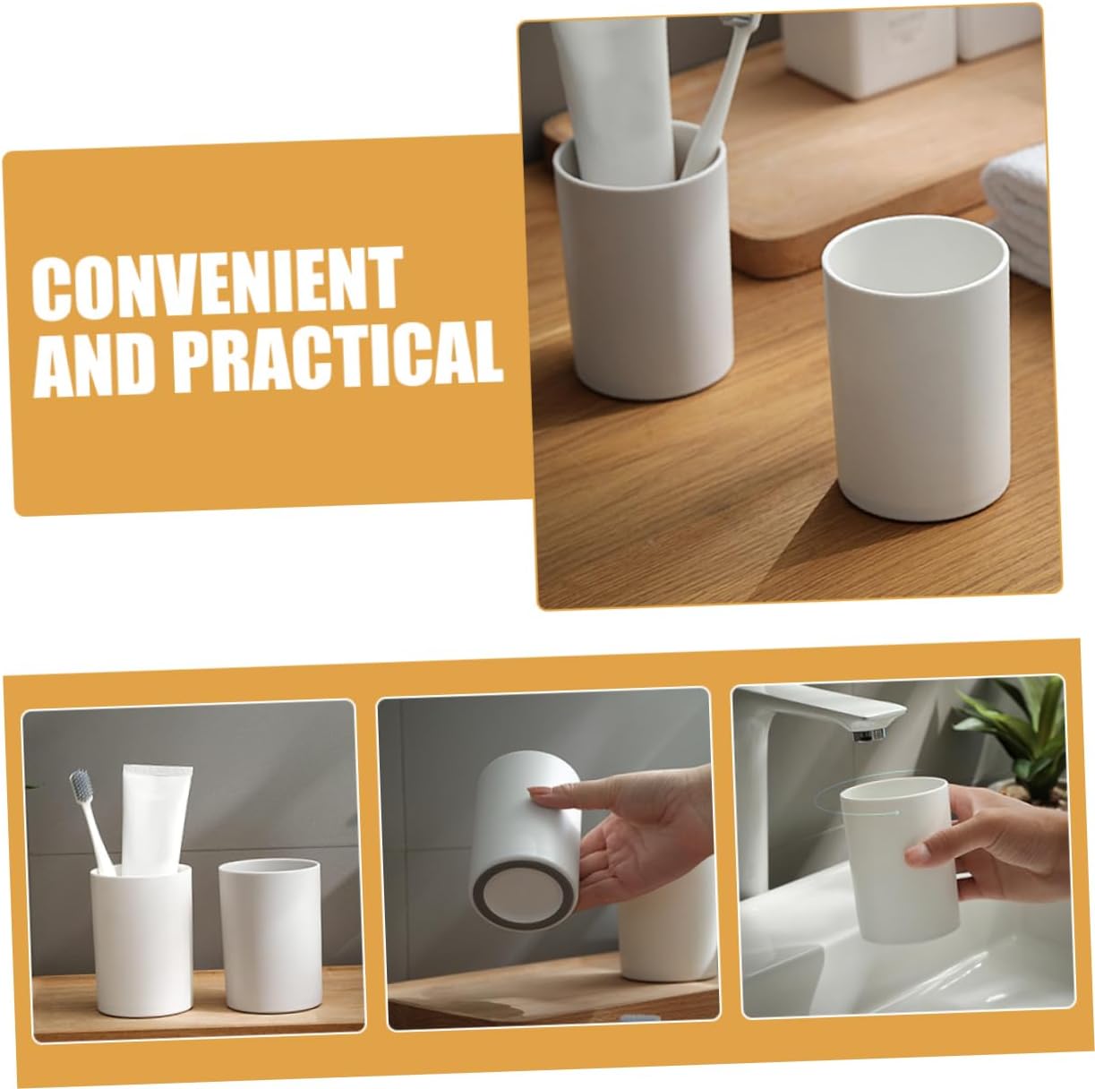 Luxshiny Reusable Toothpaste Cups 2pcs