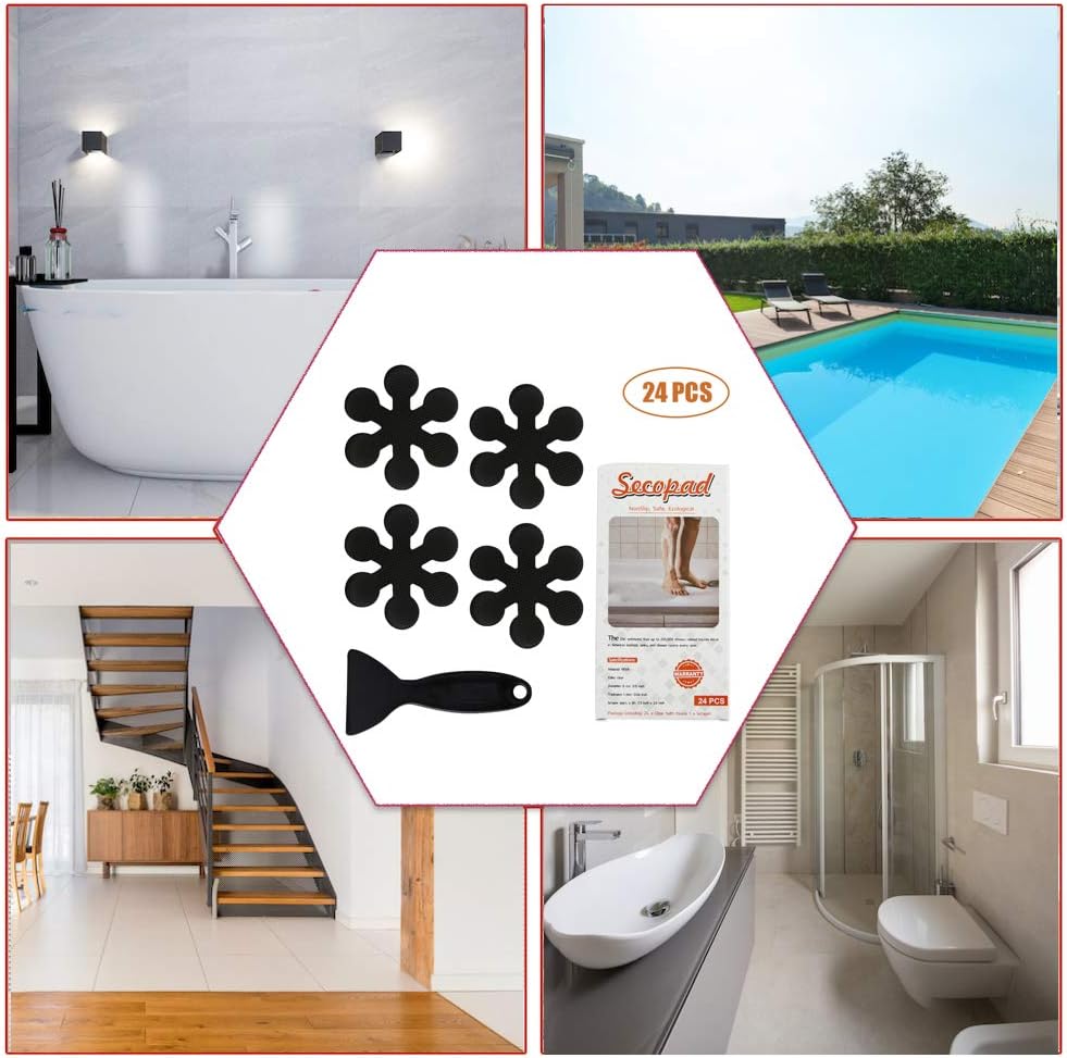 Secopad Non-Slip Bathtub Stickers with Scraper 1