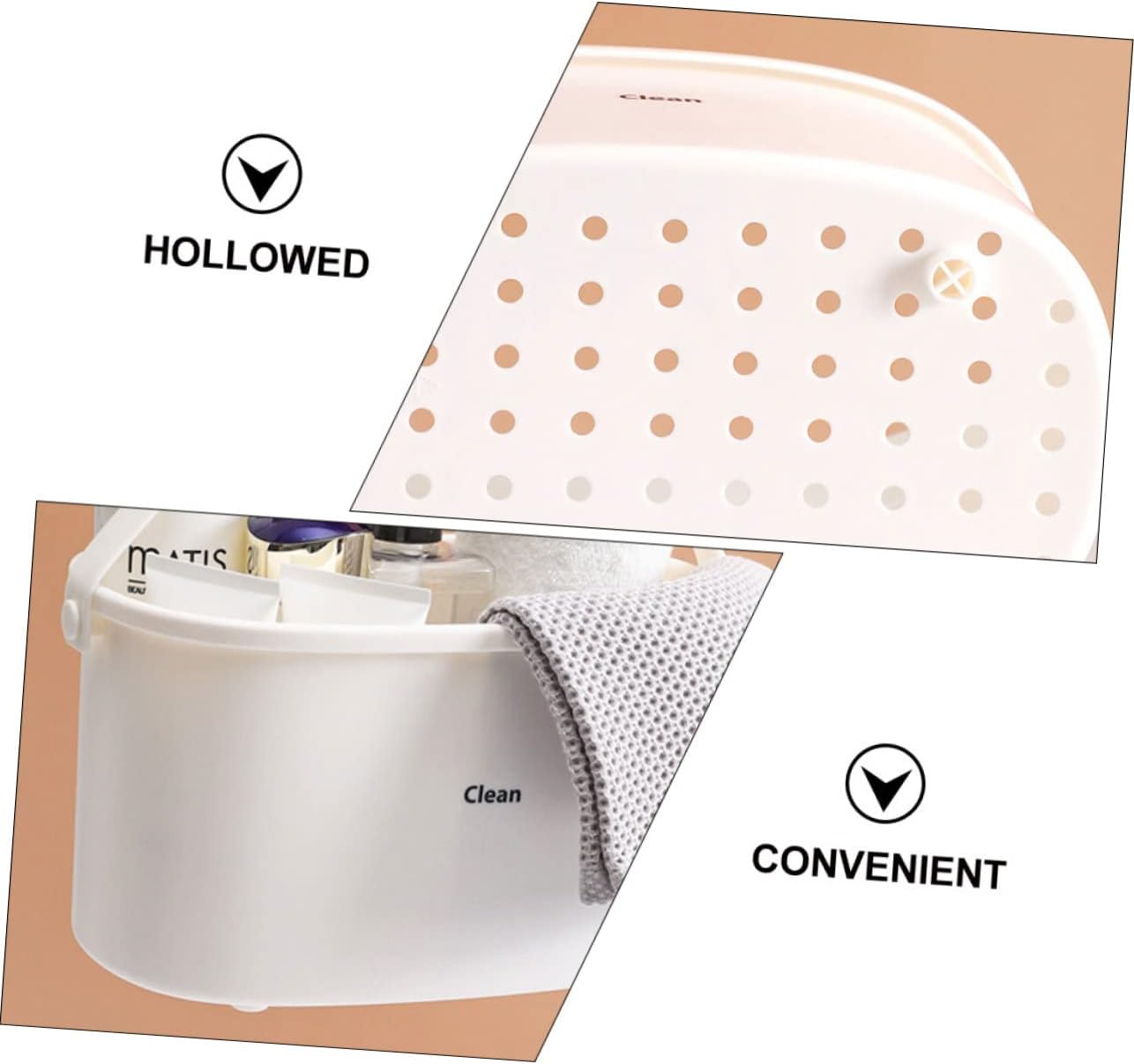 Happyyami Plastic Shower Storage Basket with Drainage
