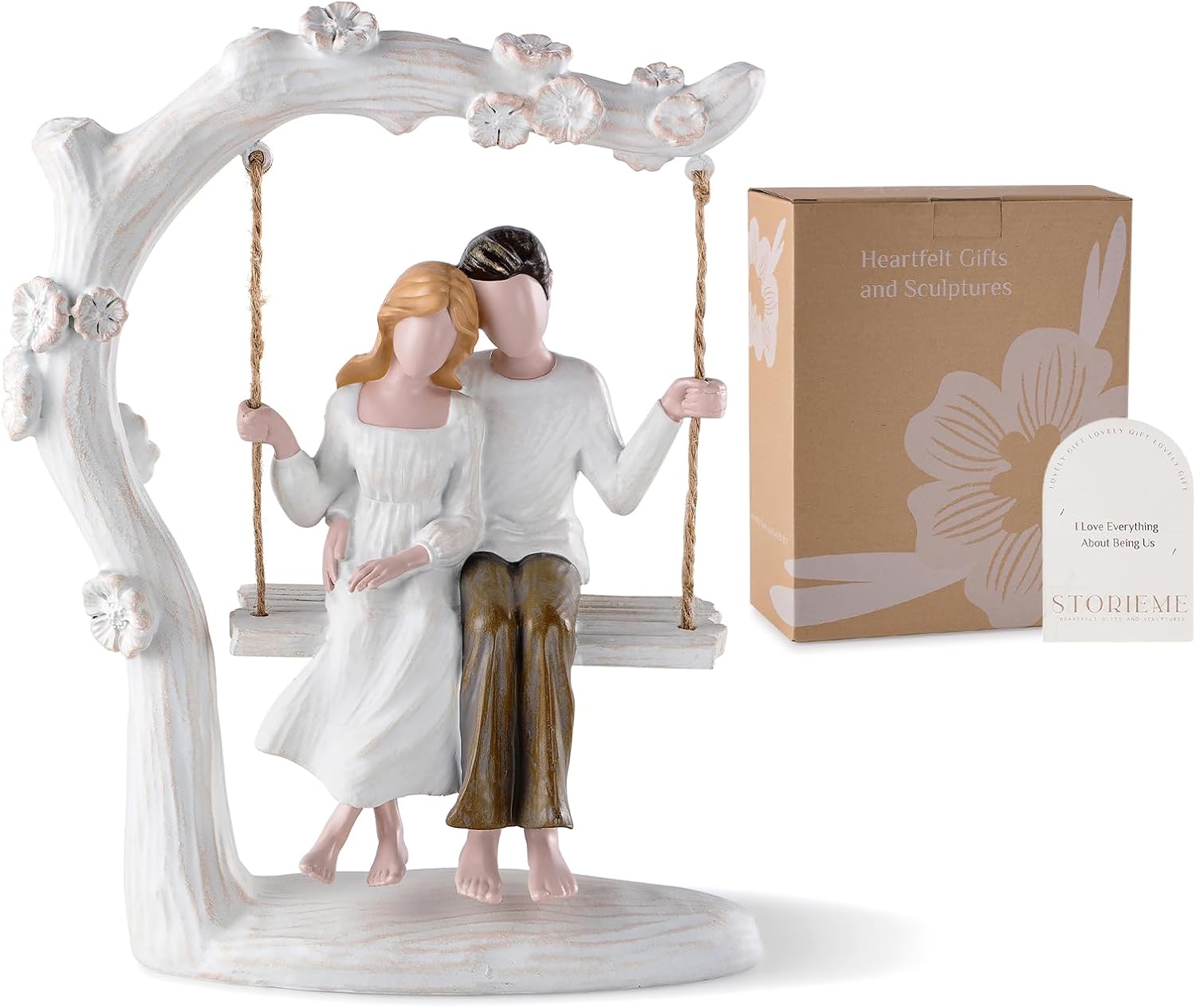 Storieme Romantic Couples Swing Figurine - Unique Wedding Anniversary Gift
