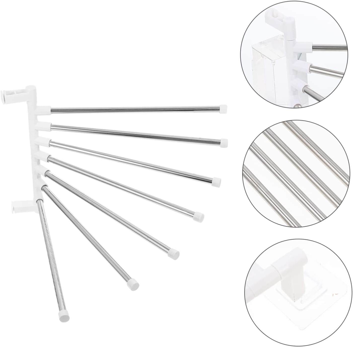 NUOBESTY 1Set Rotatory Towel Rack Stainless Steel