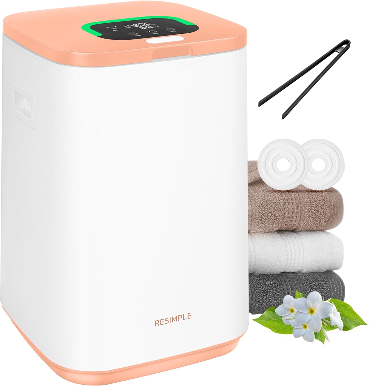 RESIMPLE Towel Warmer with LED Display and 3 Heating Modes
