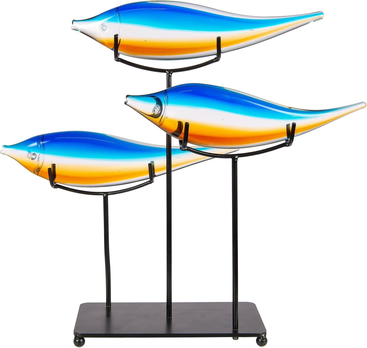 Dale Tiffany AS24126 Blue Garfish Art Glass Sculpture with Stand