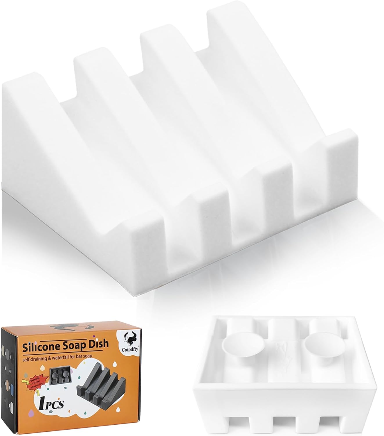Coipdfty Soap Dishes with Suction and Drainage