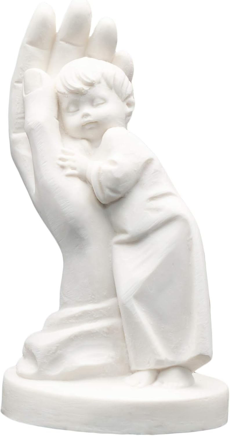 Helcee Handmade Alabaster Baby Boy Statue 47 inches