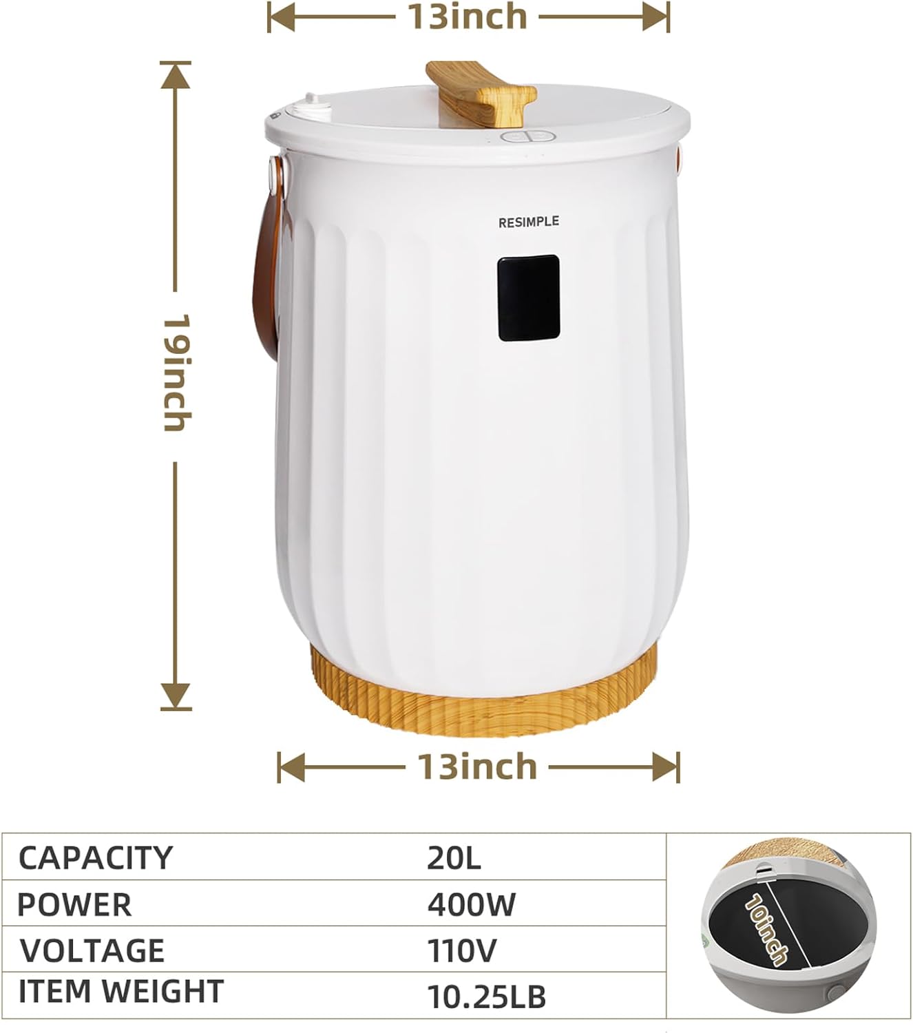 RESIMPLE Hot Towel Warmer with 5 Fragrance Discs
